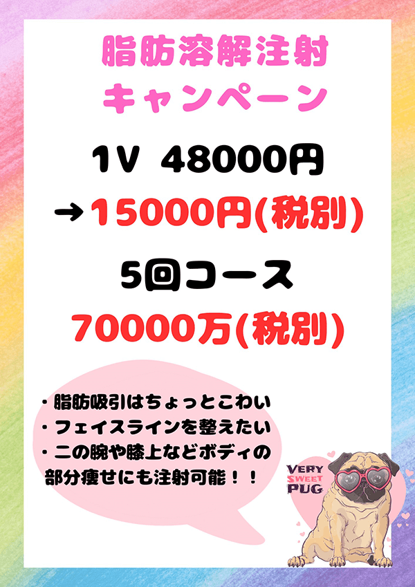 脂肪溶解注射キャンペーン